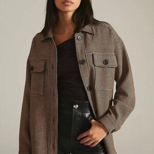 Anthropologie Current Air Houndstooth Shacket